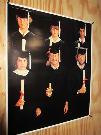 1980's Miller High Life Poster "High School Graduation" 22 x 18