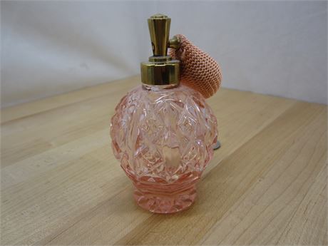 Pink Glass Perfume Atomizer (Rubber air bubble is bad)