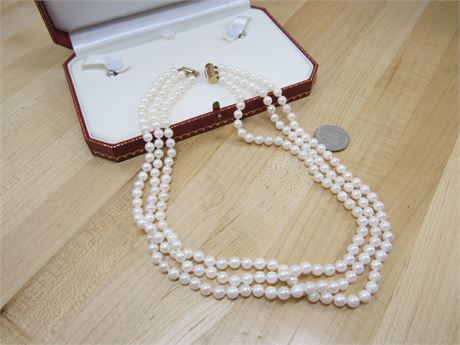 Real Pearl Necklace 14Kt Clasp