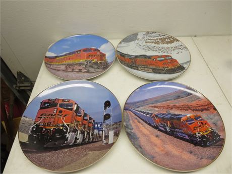 Lot of 4 BNSF Railroad Engine Collector Plates #2 No Boxes