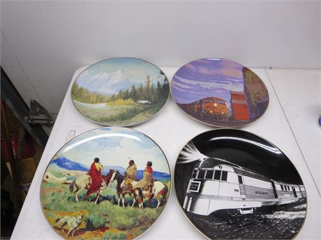 Lot of 4 BNSF Railroad Collector Plates #1 Indians No Boxes