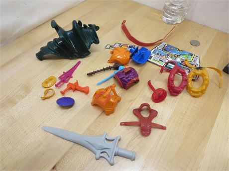 Lot of 3 He-Man Figures Armor Weapons Lot